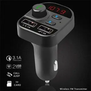 Car MP3 Dual USB Fast Charge Hands-free call - Black