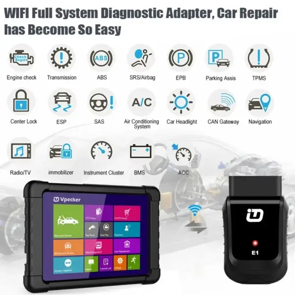 VPECKER E1 Car Diagnostic Tools-Full System OBD2 Scanner - Image 2