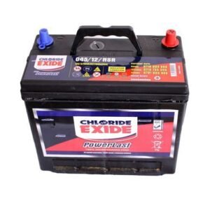 Chloride Exide 045ah Powerlast Maintenance Free Battery(R)-BLACK